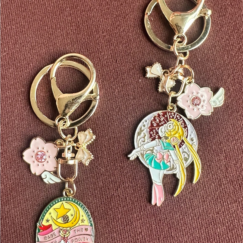 Sailor Moon Keychain Set with Charms